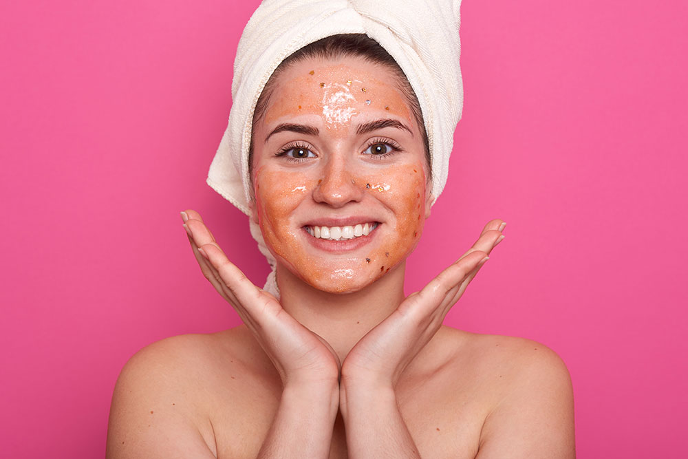Client enjoying a skincare treatment